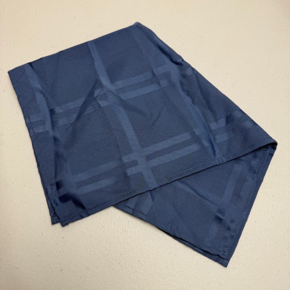 Food Network Stain-Resistant Microfiber Check Napkin Blue Set of 8 Fabric Cloth